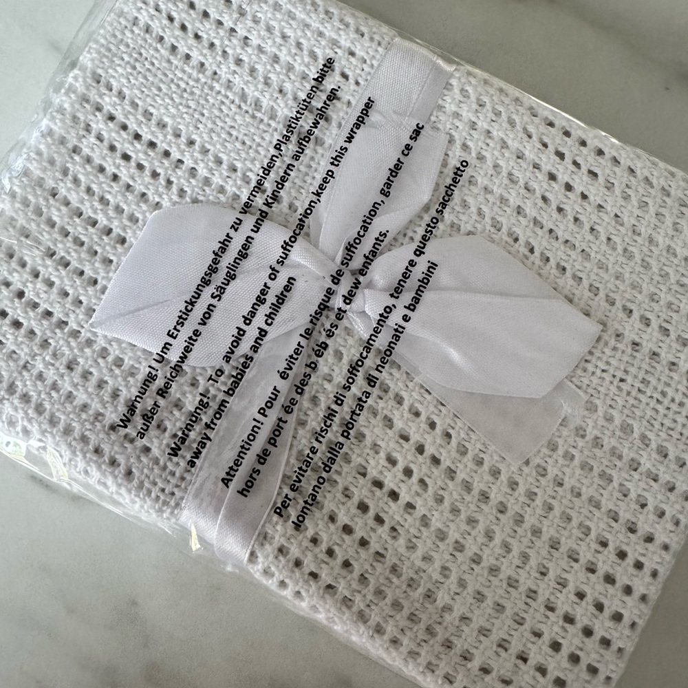 3/$20 White Baby Blanket